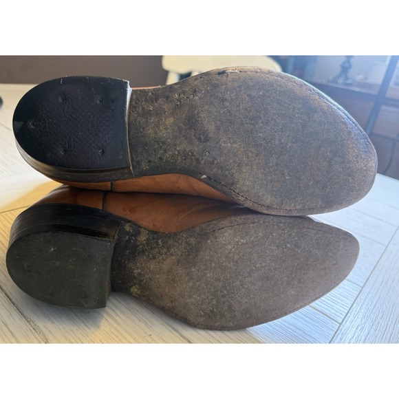 JUSTIN 1632 Brown Tan Classic Western Cowboy Mid Calf Boots Men 9 D Rodeo Ranch - Picture 7 of 7